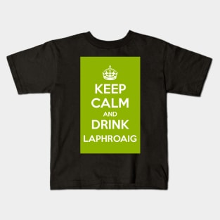 Keep Calm and Drink Laphroaig Islay whisky Kids T-Shirt